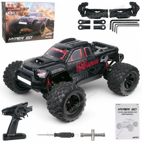 Машинка монстр MJX 10208 V2 Hyper Go 4WD Brushless 3S-4S на радіокеруванні 47 см 1:10 масштаб 093 фото
