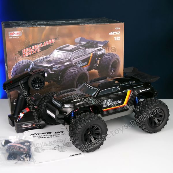 Машинка монстр MJX 12212 Hyper Go 4WD Brushless 2S-3S на радиоуправлении 1:12 масштаб 112 фото